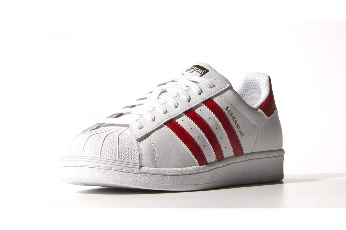 adidas superstar slip on homme rouge